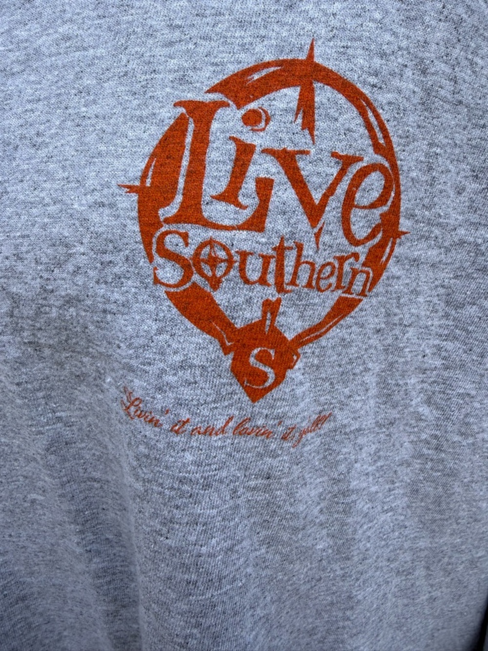 Live Southern Gildan Heather Gray Heavy Cotton Tee - Picture 5 of 5